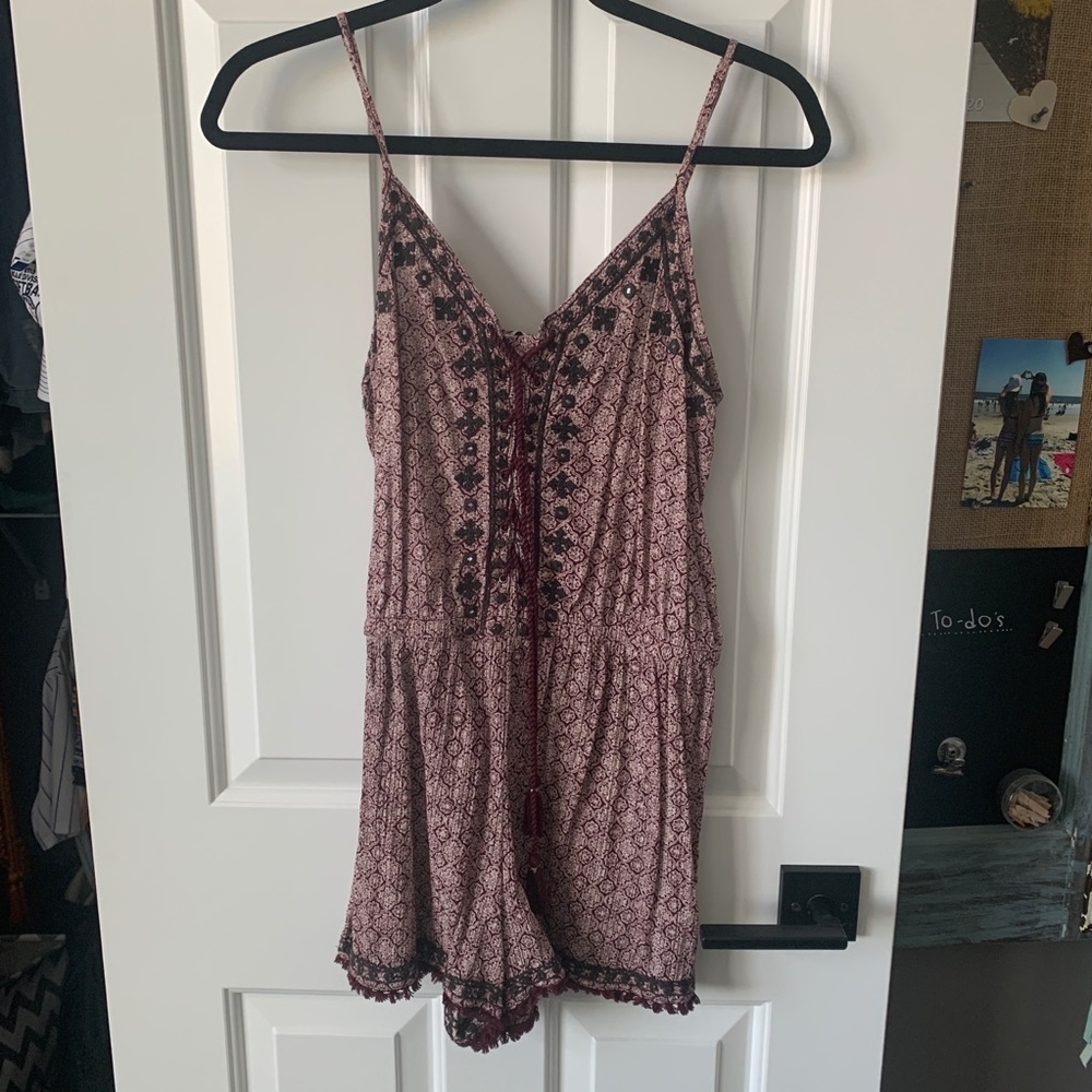 Burgundy stylish romper